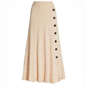 Anna Quan Hettie Ribbed Cotton Maxi Skirt $340.00